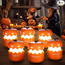 EverBrite 6-Pack Halloween Pumpkin Lantern, Collapsible Jack O Lantern Pumpkins with Lanyard, Halloween Party Favors for Kids, Light up Pumpkin Outdoor for Halloween Party Decoration, Battery Included by GreenHaven Gardens