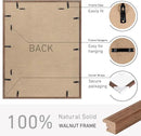 22x28 Poster Frame Set of 2 Natural Solid Walnut Photo Frames with 18x24 Removable Mat Wall Hanging Large Handcrafted Frame with HD Plexiglass Wall and Tabletop Display Large Picture Frame by CozyNest Decor