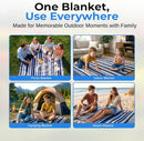 scuddles Extra Large Picnic & Outdoor Blanket Dual Layers for Outdoor Water-Resistant Handy Mat Tote Spring Summer Camping Blanket Great for The Beach by TinyTreasures Baby Boutique