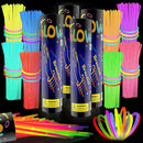 400 Pcs Glow Sticks Bulk Party Pack, 8'' Glow in the Dark Party Supplies, Glow in the Dark Light Up Sticks with Connectors, Party Favors for Birthday, Concert, Raves, Halloween, Christmas by TinyTreasures Baby Boutique