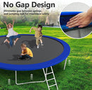 Upgraded 10/12/14/15/16FT Trampoline Outdoor, Large Kids Trampoline with Light, Stakes, Sprinkler, Backyard Trampoline with Basketball Hoop and Net, Capacity for 4-6 Kids and Adults by TinyTreasures Baby Boutique