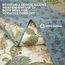 NEWLAKE Quilt Set Twin Size, 100% Cotton Patchwork Green Bohemian Quilt Sets, Reversible Bedspread Lightweight and Breathable for All Seasons, Soft Quilted Bedspread by CozyNest Decor
