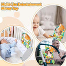 Car Seat Toy, Baby Car Mirror Toy for Rear Facing, Travel Baby Activity Center with Hanging Engaging Toys for Infants Babies 0-6-12-18 Months Boy Girl by TinyTreasures Baby Boutique