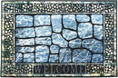Door Mat Welcome Mat, Heavy Duty Door Mat 17.7 x 29.5 Inch Front Door Mat Rug Doormat for Outdoor Entrance Home Non-Slip Rubber Rug for Front Door, Outside, Entryway, Patio (Blue Welcome) by CozyNest Decor