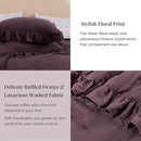 King Comforter Set - 7 Pieces Ruffle Purple Bedding Sets, Shabby Chic Farmhouse Bed in a Bag King with Ruffle Comforter, Floral Sheets, Pillowcases & Shams by CozyNest Decor