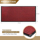 Yimobra Front Door Mat Outdoor Indoor Entrance, 100% Waterproof All-Season All Weather Doormat, Welcome Matt Outside Entry, Non Slip, Low Profile, Heavy Duty Patio Porch Floor Mats,47 x 24,Black Red by CozyNest Decor