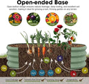4x2x1ft Oval Galvanized Raised Garden Bed Outdoor 9-in-1 Large Metal Modular Planter Box Raised Beds for Gardening,Vegetables,Fruits,Flowers & Herbs (Green) by GreenHaven Gardens