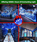 750 LED 246FT Christmas Lights Outdoor, Super Long Waterproof Christmas String Lights with 8 Modes, Christmas Tree Lights with Timer Memory for Fence Garden Xmas Wedding Party Decor Blue by GreenHaven Gardens