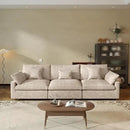 JACH Sectional Couches for Living Room, 3 Seater Cloud Sectional Couch with Deep Seat, Down Filled Modular Sofa, Covers Removeable & Washable, Sofas Furniture for Living Room, Khaki by CozyNest Decor