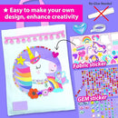 KRAFUN Decorate-a-Bag Craft Kit for Kids 5+ Years, Unicorn & Fairy Theme with Stickers & Gems, 3 DIY Customizable Bags, Step-by-Step Instructions, Creative Activity Set Girls & Boys, Educational Toy by TinyTreasures Baby Boutique