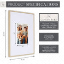 Camden Reed Arcadia 8 Piece Oversized Gallery Wall Frame, 16x20 and 16x16 Inch Matted Frames for Featuring 8x10 and 5x7 Inch Photographs or Art Prints, Natural Finish by CozyNest Decor