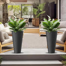 Kante Tall Round Planter Set of 2, 23" H Large Decorative Planter Pots for Outdoor Indoor Garden Patio Front Porch (Black) by GreenHaven Gardens
