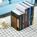 Large Bookend Hold Heavy Books- 7x4x5in 3 Pack Wood Bookends for Heavy Books Heavy Duty Walnut Book Ends for Men Wood Bookends for Office Desk Non-Skid by CozyNest Decor
