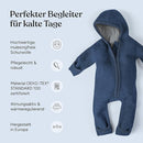 Ehrenkind® WOOLEN JUMPSUIT for Infants and Kids, Warm infant One-Piece made of natural virgin wool with zipper by TinyTreasures Baby Boutique