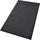 Low Profile Rubber Door Mat, 60x35inch, Heavy Duty, Durable Doormat, Indoor and Outdoor, Waterproof, Easy Clean Shoe Scraper, Home Rug Welcome Mats for Entryway, Patio, Porch, Grey by GreenHaven Gardens