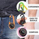 12 Pcs Mini Compass Keychain for Kids Bulk, Small Pocket Magnetic Compass Survival Hiking for Outdoor Survival Camping Party Backpacking Accessory by TinyTreasures Baby Boutique