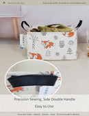 Rectangular Folding Laundry Basket,waterproof Canvas Basket,gift basket,Suitable for children's room,Office,Clothes,Toys Storage（Fox） by TinyTreasures Baby Boutique