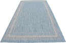 Unique Loom Outdoor Border Collection Area Rug - Soft Border (5' 1" x 8' Rectangle, Aquamarine/ Ivory) by GreenHaven Gardens