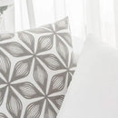 HWY 50 Grey Gray Decorative Throw Pillow Covers 18x18 Inch, Pack of 2 Embroidered Cotton Farmhouse Cushion Cover Pillow Case for Sofa Couch Living Room Bed Bedroon, Fashion Geometric Accent by CozyNest Decor