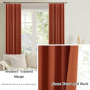 KEQIAOSUOCAI 90 Inch Burnt Orange Pleated Curtains for Living Room 2 Panels Set Fall Bohemian Decor Boho Copper Window Drapes for French Door Living Room Pinch Pleat with Hooks,W40 x L90 by TinyTreasures Baby Boutique
