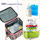 Breastmilk Cooler Bag with Ice Pack Fits 4 Bottles Up to 9 Ounce - Insulated Baby Bottle Cooler on The Go with Strap for Nursing Mom, Daycare or Travel by TinyTreasures Baby Boutique