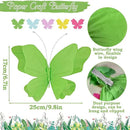 SUNBEAUTY 6Pcs Hanging Butterflies, Large Butterfly Decorations, 3D Paper Decoration, Pink Green Blue Orange for Baby Shower Decor Girls, Women, Paper Flowers for Wall by CozyNest Decor