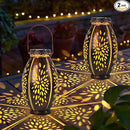 pearlstar 2 Pack Solar Lanterns Hanging Light Outdoor Waterproof Decorative Metal Solar Lamp for Table Garden Yard Patio Pathway,Copper,Birthday Gifts for Women Mom Men,Flower by GreenHaven Gardens