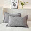 MarCielo 3-Piece 100% Cotton Oversized Bedspread Lightweight Quilt Coverlet Embroidery Farmhouse Bedding Set T0 (Light Grey, Oversized King (118"x106")) by CozyNest Decor