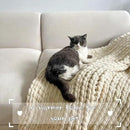 Maetoow Tighter Version Chenille Chunky Knit Blanket Throw （40×50 Inch）, Handmade Warm & Cozy Blanket Couch, Bed, Home Decor, Soft Fleece Banket, Boho Thick Blankets and Giant Yarn Throws，Beige by CozyNest Decor