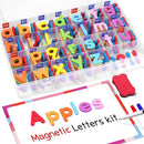 Gamenote Classroom Magnetic Alphabet Letters Kit 238 Pcs with Double - Side Magnet Board - Foam Alphabet Letters for Preschool Kids Toddler Spelling and Learning Colorful ABC Education Fridge Magnets by TinyTreasures Baby Boutique