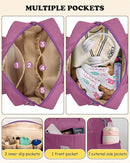 Duffle Bag with Initial, Spend The Night Bags for Women，Overnight Bag with Wet Pocket，Lightweight Stuff for Girls Travel Bags Personalized Gym Tote with Makeup Pouch by TinyTreasures Baby Boutique