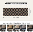 Lahome Checkered Easy Jute 2x8 Runner Rug, Washable Kitchen Runner Rug Non Slip for Entryway Indoor, Checkerboard Black Indoor Outdoor Carpet for Hallway 8ft Entry Laundry Porch by CozyNest Decor