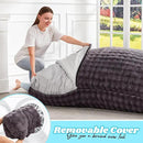 Hobestluk 3 in 1 Bean Bag Chair Giant Bean Bag Chairs for Adults with Bubble Cover Convertible Bean Bag Floor Cushion with Machine Washable Cover for Living Room (Bubble Dark Grey) by CozyNest Decor
