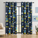 Kids Dinosaur Blackout Curtains - 2 Panels, Each W52*L84 with 100% Blackout, Thermal Insulated, and Noise Reducing, Perfect for Kids Room, Bedroom, Nursery by TinyTreasures Baby Boutique