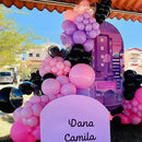 Purple Pink Black Balloons 12 Inch Pastel Pink Purple Black Latex Helium Balloon Purple Metallic Party Balloons for Girls Cartoon Anime Birthday Baby Shower Halloween Party Decorations by CozyNest Decor