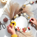 Jishi Pom Pom Garland Boho Party Decorations, 3-Pack Brown Khaki Beige Felt Ball Garland Cute Pastel Rainbow Pompom Strings, Christmas Birthday Wedding Rustic Boho Home Decor Supplies, Xmas Tree Decor by CozyNest Decor