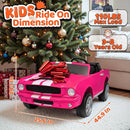 24V 2 Seater Ride on Toys, Licensed Shelby Cobra Kids Power Car Wheeler Ride On Toy w/ 2WD/4WD Switchable, Remote Control, 19" Spacious Seat, 4 Spring Suspension, Music, Bluetooth by TinyTreasures Baby Boutique