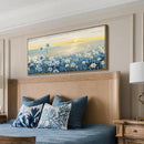 Large Framed Wall Art for Living Room Bedroom Office Decor, Modern Beach Canvas Wall Art Coastal Ocean Nature Blue Artwork Floral Sunrise/Sunset Zen Landscape Flower Wall Picture 48x24“ by CozyNest Decor
