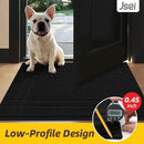 JSEI Entryway Rugs Doormat 24"x36", Non-Slip Dirt Trapper Door Mats Indoor, Washable Absorbent and Stain Resist Welcome Floor Mat for Front Door, Dog Door Mat, Muddy Wet Shoes & Paws, Black by CozyNest Decor