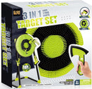 Leeray 3-in-1 bristle axe target board game - throwing target game set with throwing axes, lawn darts, and ninja throwing stars - axe throwing game for backyard outdoor games for kids and adults by TinyTreasures Baby Boutique