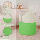 Large Woven Laundry Basket Hamper,80L Cotton Rope Storage Bin for Blankets,Toys and Clothes,Decorative Tall Nursery Hamper for Living Room,Baby Nursery,Bathroom and Bedroom,Light Green by CozyNest Decor