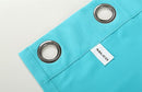 MIUCO Blackout Curtains Room Darkening Curtains Textured Grommet Window Curtains for Bedroom 2 Panels 52x63 Inch Long Turquoise by TinyTreasures Baby Boutique
