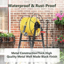 Freestanding Garden Hose Reel Holds 150 Ft Hose, Metal Garden Hose Holder for Outdoor, Garden Stand Rack for Water Pipe Organizer Storage, Black by GreenHaven Gardens