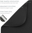 S&T INC. Dish Drying Mat XL, 18” x 24”, Absorbent Microfiber Kitchen Counter Mat, Dish Drying Pad for Dishes, Utensils, Pots and Pans, Extra Large, Black by CozyNest Decor
