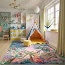 LIVEBOX Jungle Rugs 5x7 Kids Rugs for Bedroom Girls, Soft Lavender Rug for Nursery Baby Room, Non-Slip Girls Bedroom Rug, Machine Washable Purple Modern Dining Room Floor Carpet by CozyNest Decor