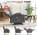 Massage Rocker Recliner Chair with Heat, Ergonomic Overstuffed Reclining Lounge Chair with Side Pockets, USB Charging Port, Sturdy Metal Frame, Comfortable Modern Design for Living Room by CozyNest Decor
