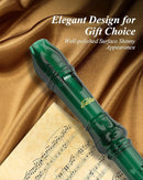 Eastar Soprano Recorder Instrument for Kids Students Beginners, German fingering C Key with Cleaning Kit, Storage Bag, Fingering Chart, ERS-1GG, Dark Green, School-Approved by TinyTreasures Baby Boutique