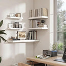 Heimlove 36 Inch White Floating Shelves for Wall,10 Inch Deep Wood Shelves with Invisible Brackets,Wall Mounted Storage & Display Shelves for Bedroom,Living Room,Kitchen,Office by CozyNest Decor