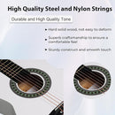 ADM Beginner Acoustic Classical Guitar Nylon Strings Wooden Guitar Bundle Kit for Kid Boy Girl Student Youth Guitarra Online Lessons with Gig Bag, Strap, Tuner, Picks (30 Inch, White) by TinyTreasures Baby Boutique