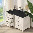 Farmhouse Night Stand Set of 2, 18" End Table with 3 Drawer Metal Handle, Dresser for Bedroom, Sofa Bed Side Table Chest of Drawers,Wood Nightstand Cabinet for Organizer, Living Room-White by CozyNest Decor